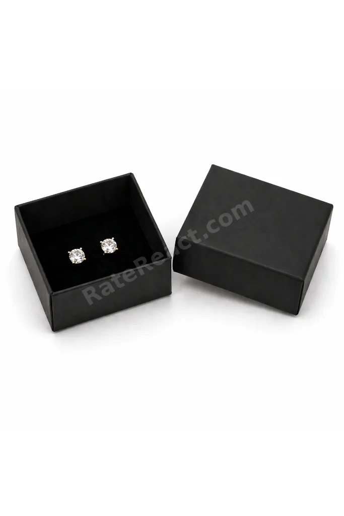 Siyah Takı Kutusu( 5,5x4x3 cm) Hediye Kutusu Yüzük Küpe Kolye Saklama Kutusu Şık Minimal Tasarım