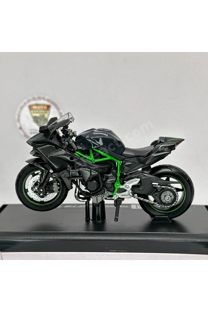 Kawasaki Ninja H2R 1:18 Diecast Stantsız Motosiklet Model – Lisanslı Metal Maket Oyuncak & Biblo