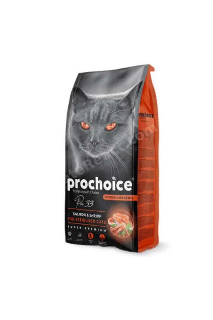 Pro 33 Adult Sterilised Salmonlu ve Karidesli Kısırlaştırılmış Kedi Maması 15 Kg