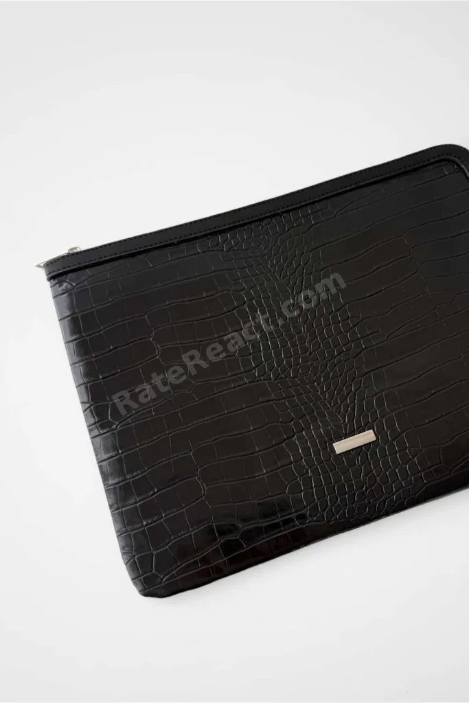 Kroko Desenli Siyah 13 İnç Laptop & Tablet Uyumlu Suni Deri Kılıf