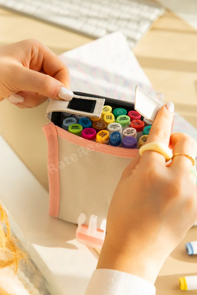 24’lü Çift Uçlu Alkol Bazlı Marker Kalem Seti – Brush + Chisel