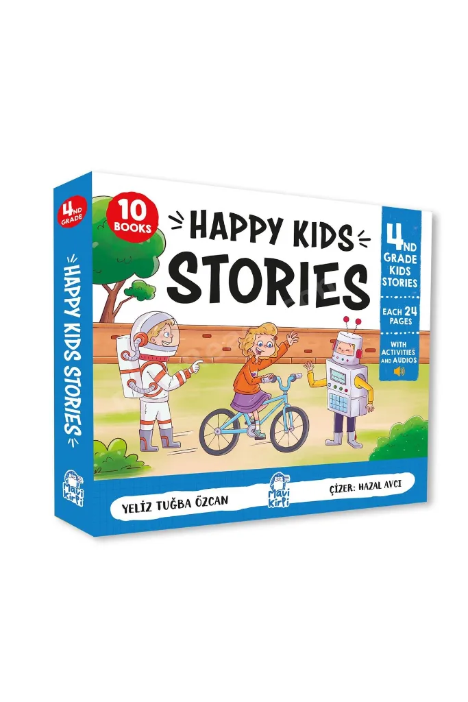 Happy Kids Stories 4. Sınıf İngilizce Hikayeler (10 Kitap+Her Biri 24 Sayfa+Aktiviteli+Ses Destekli)