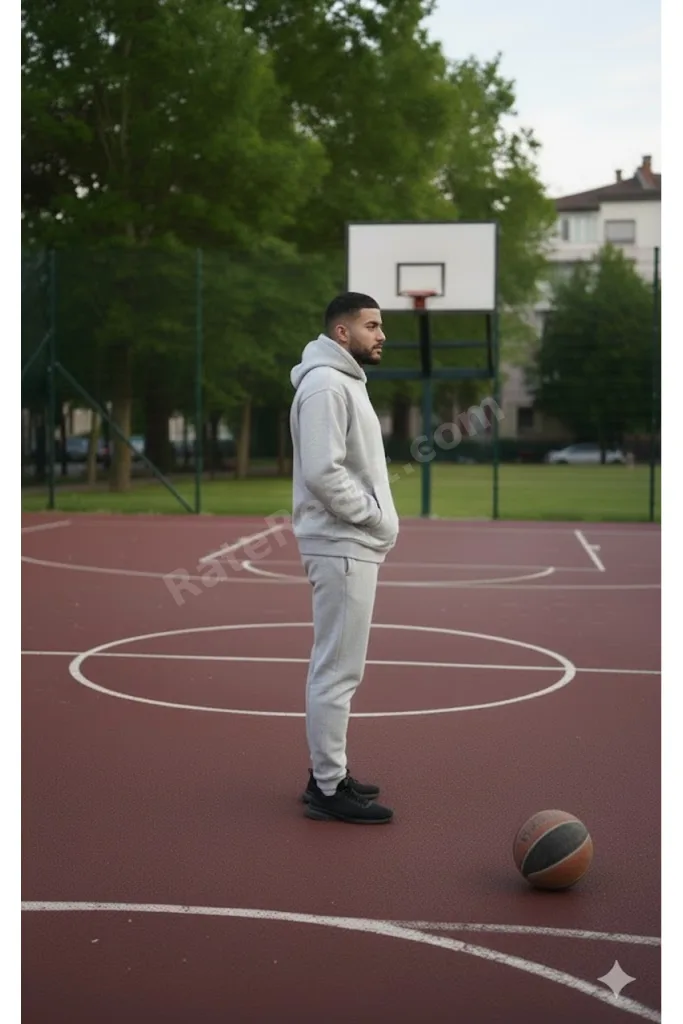 Gri Kanguru Model Oversize Plus Size Kalıp Erkek Büyük Beden Sweatshirt