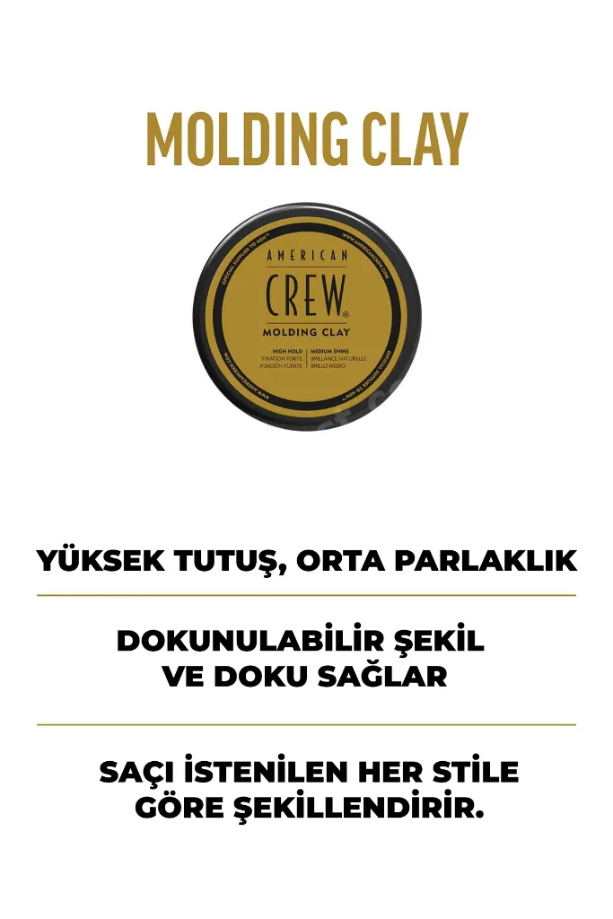 Molding Clay 85 g – Güçlü Tutuş & Mat Görünüm – Erkek Saç Şekillendirme Kil Wax