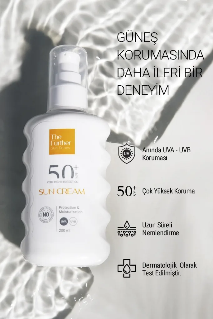 SPF 50+ Yüz ve Vücut Güneş Kremi 200 ml | Nemlendirici, Hipoalerjenik, Alerjen İçermez,