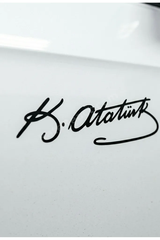 Siyah Kemal Atatürk İmza 20x4 Folyo Sticker