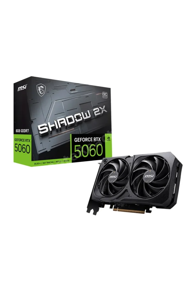 GeForce RTX 5060 8GB Shadow 2X OC GDDR7 128Bit DX12 Gaming (Oyuncu) Ekran Kartı