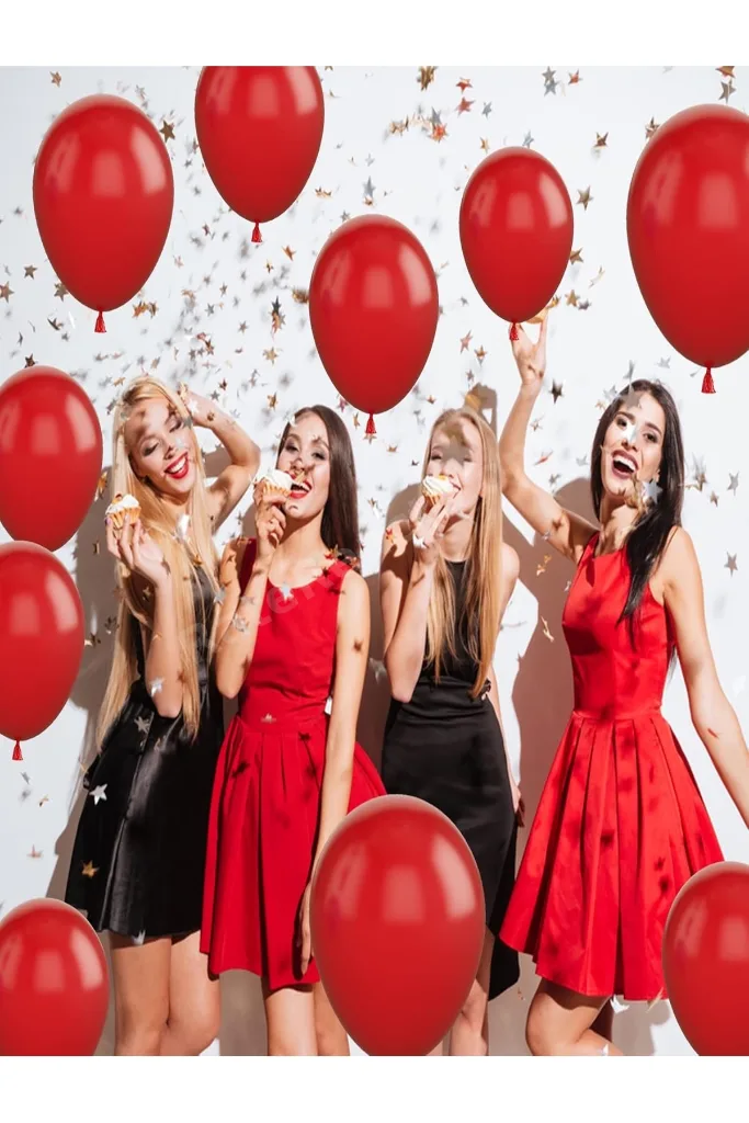30'lu Kırmızı Pastel Balon – Helyum Uyumlu ve Dayanıklı