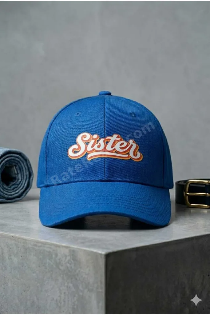 Unisex Beyaz Sister Yazılı Ayarlanabilir Beyzbol Şapkası