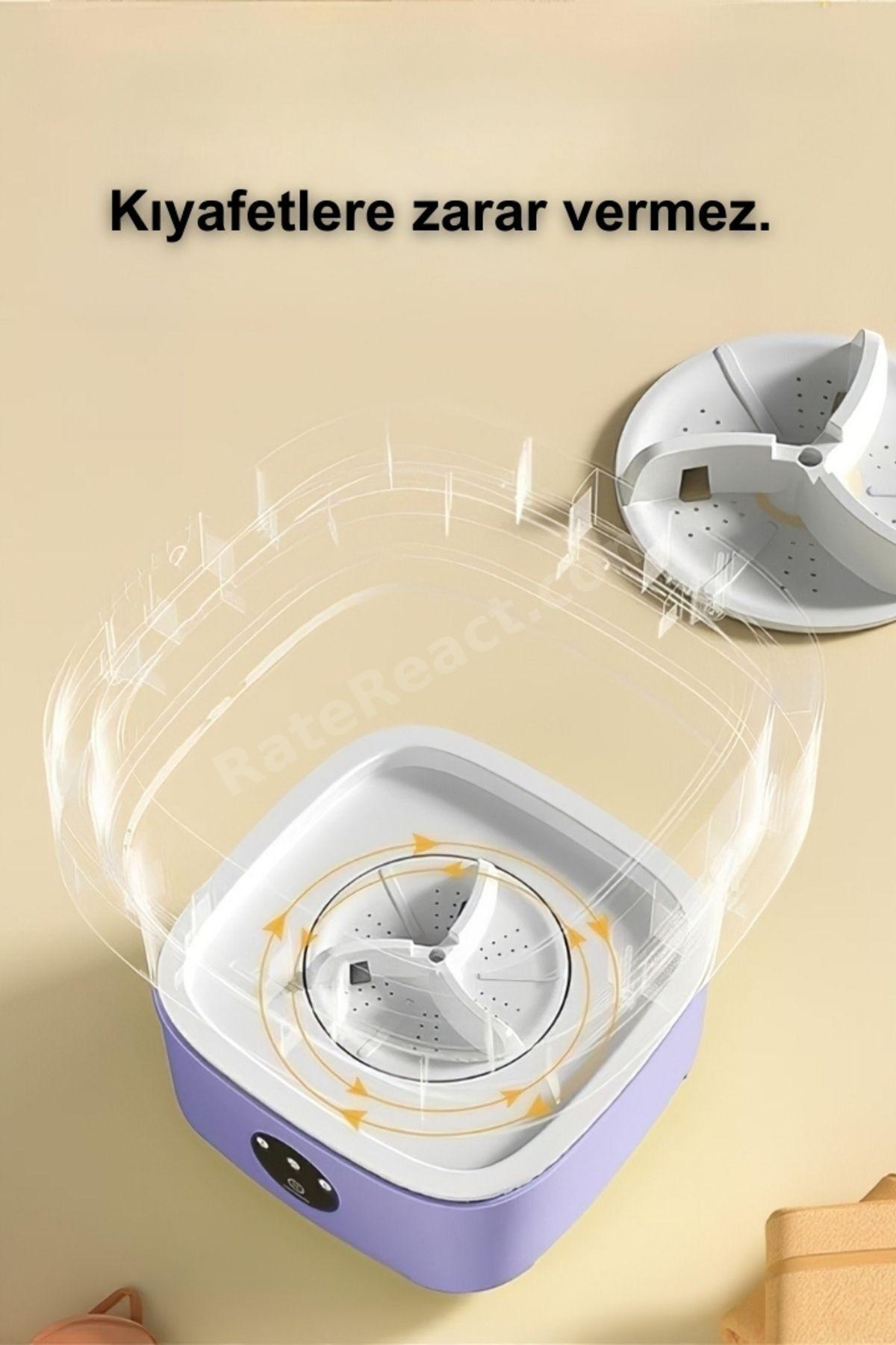 Katlanabilir Taşınabilir Kurutmalı Çamaşır Makinesi Kamp Yurt Karavan Seyahat Mini Çamaşır Makinesi