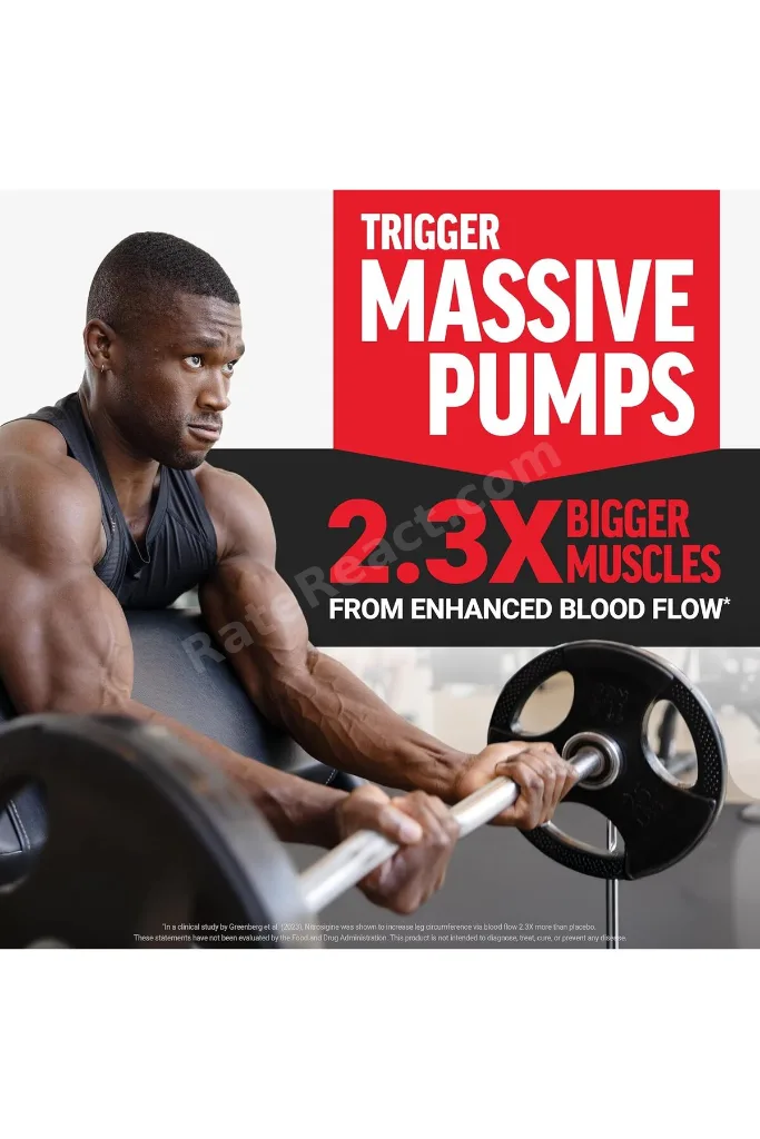 Nitric Oxide Booster Fast-Acting L-Arginine Citrulline Maximize Muscle Pumps 120 Caps