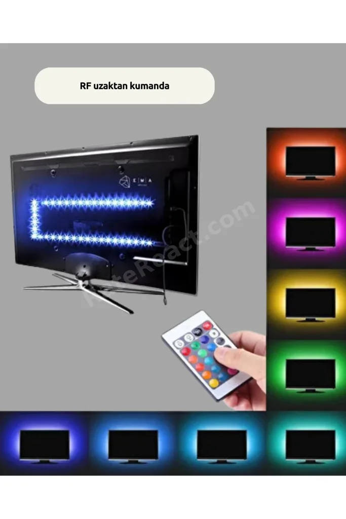 TrendyPazarSell Kendinden Yapışkanlı LED Şerit Televizyon Aydınlatması 2mt 1190575
