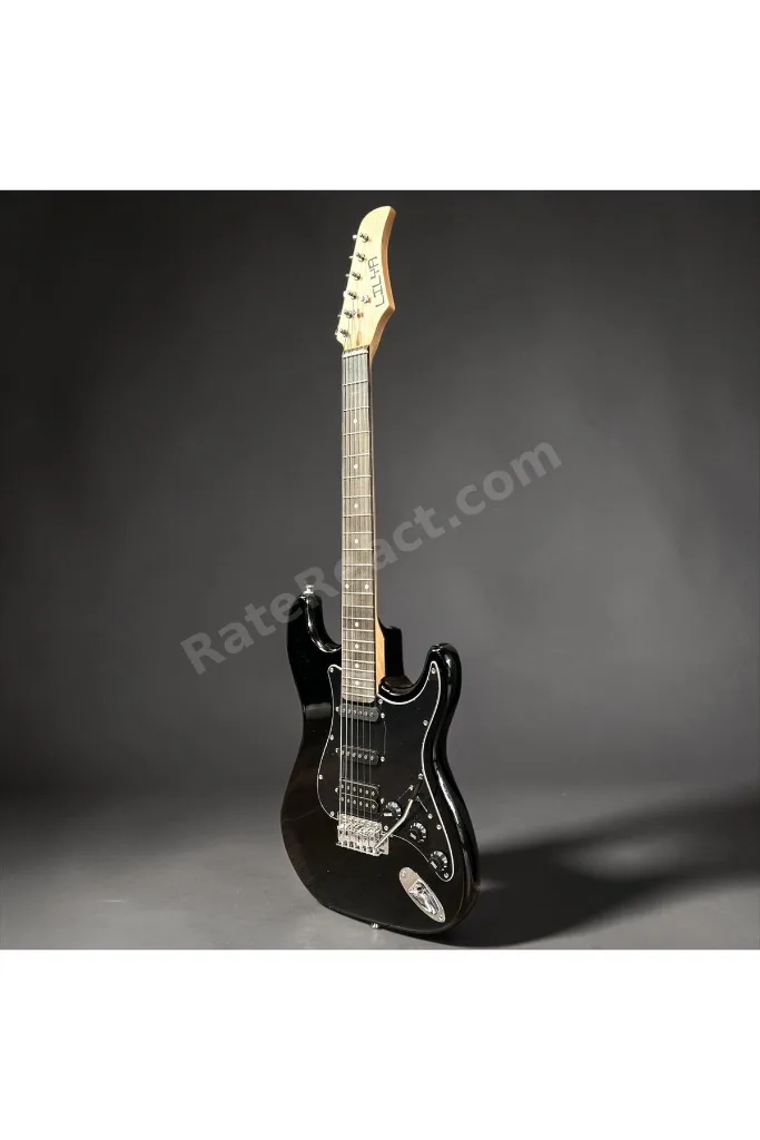 Elektro Gitar Hss Manyetik Black Picguard 4/4 Kılıf Kablo Pena Askı Hediyeli