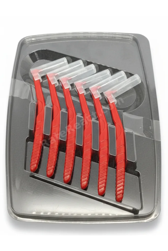 Arayüz Fırçası Diş Arası Arayüz fırçası L Tipi Diş Ara Fırçası 6 adet Kırmızı 0,50 mm