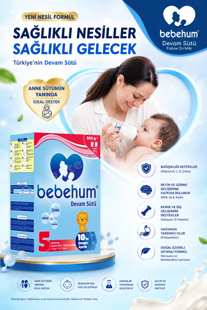 5 Numara Devam Sütü 2 Yaş+ 800 gr x 8 Adet