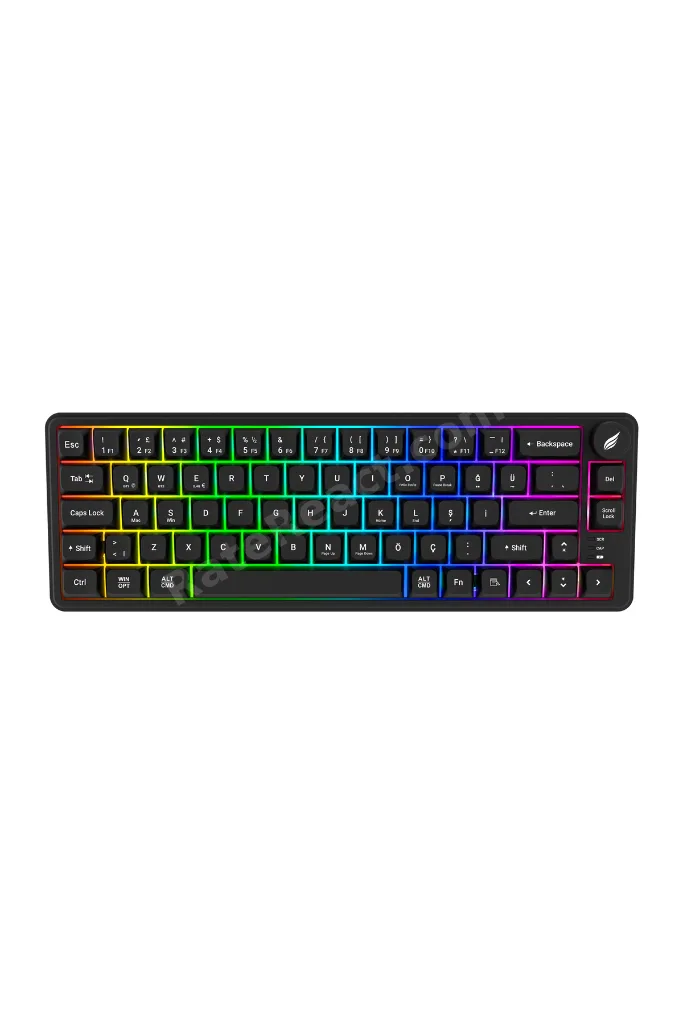 HK251 Membrane RGB Kablosuz/Bluetooth Siyah %65 Türkçe Gaming Oyuncu Klavye