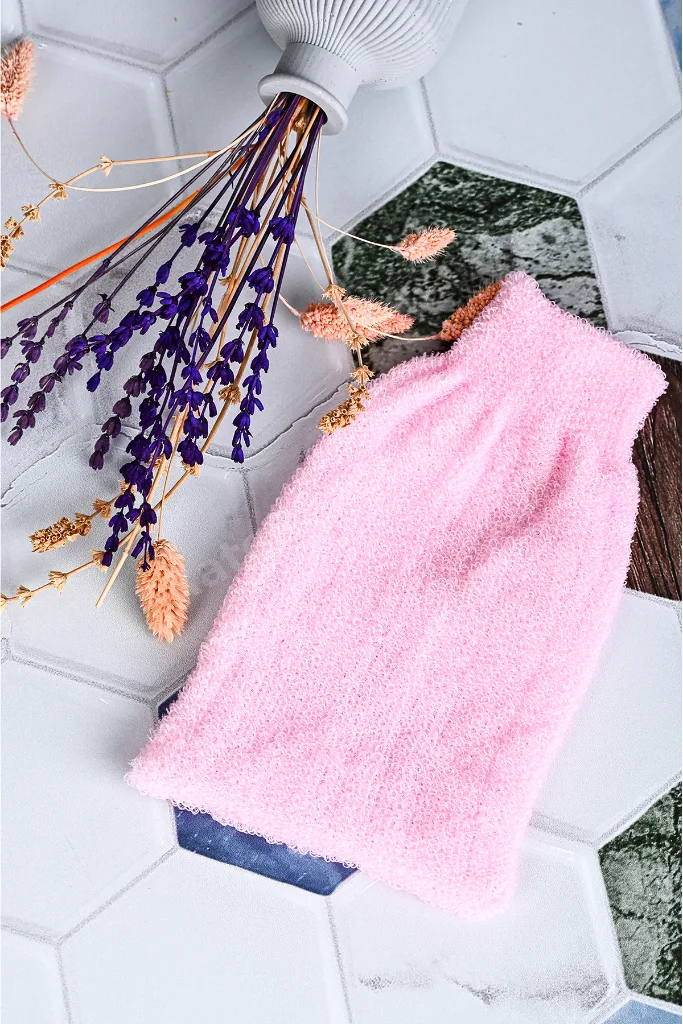 Banyo Sabunluk Köpük Ve Masaj Lifi Kesesi Pembe