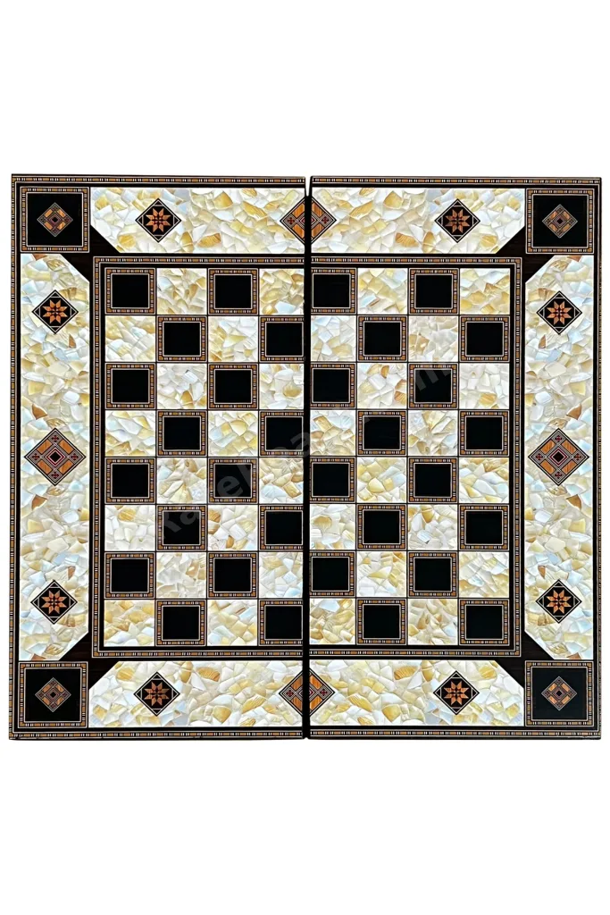 Marble Mermer Desenli Kaplama Tavla Orta Boy 44 X 44 cm