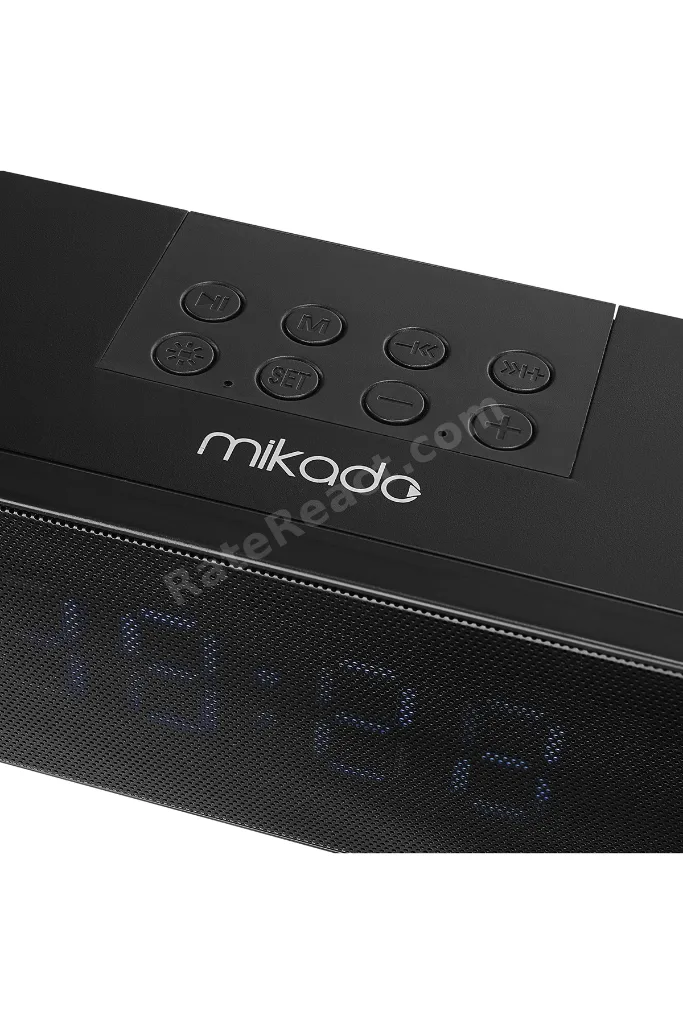 MD-SBT27 Siyah 10W 2400mAh BT,RGB,Alarm,Clock,TF Card Type-C,USB Soundbar Speaker