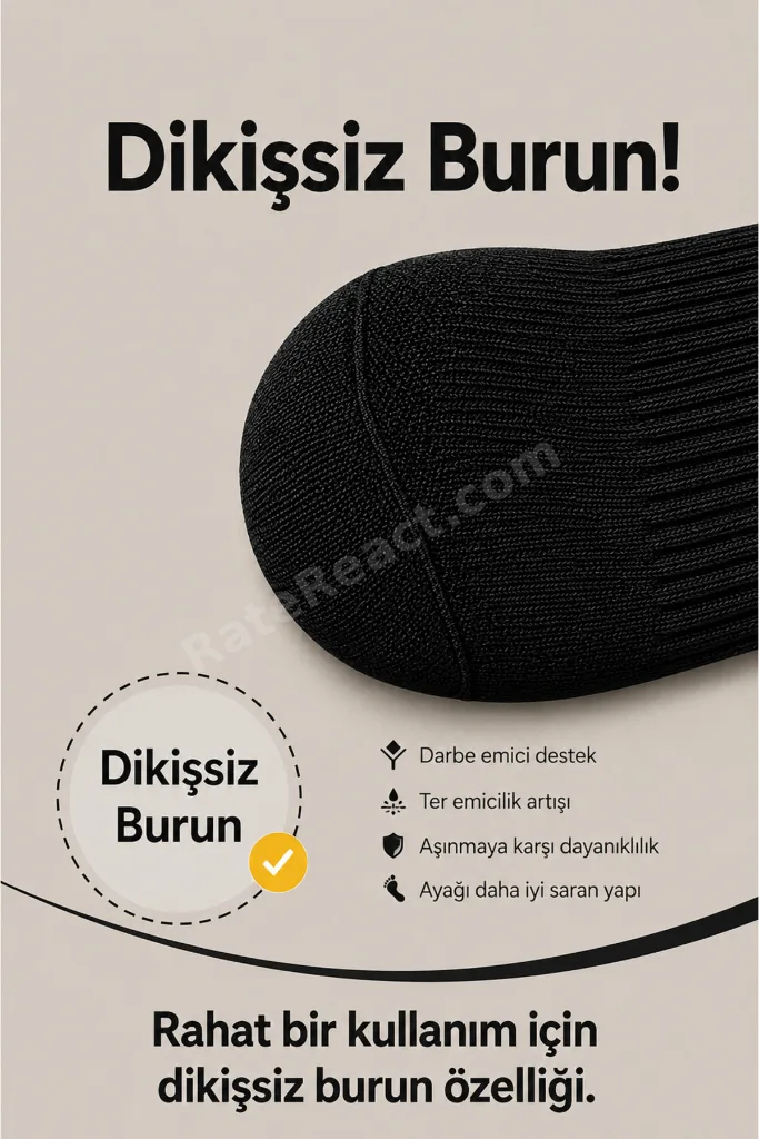 3 Çift Kutulu Premium Erkek Siyah Pamuklu Dikişsiz Patik Çorap