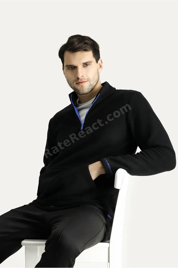 Yarım Fermuarlı Polar Sweatshirt