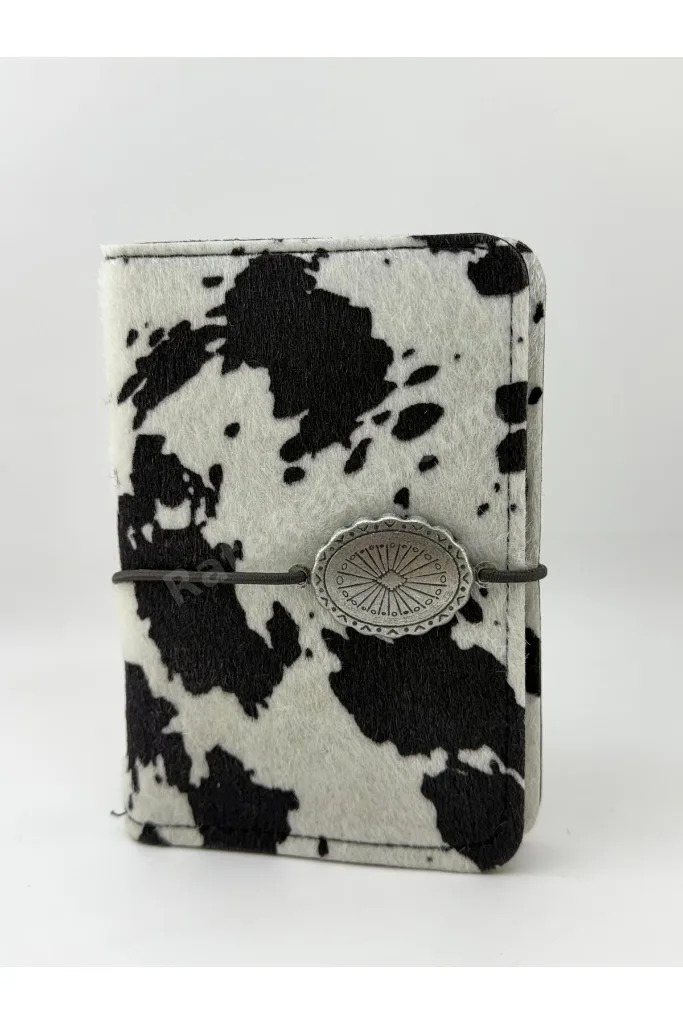 Cow Print Pasaport Kılıfı & Kartlık Unisex Seyehat Cüzdanı