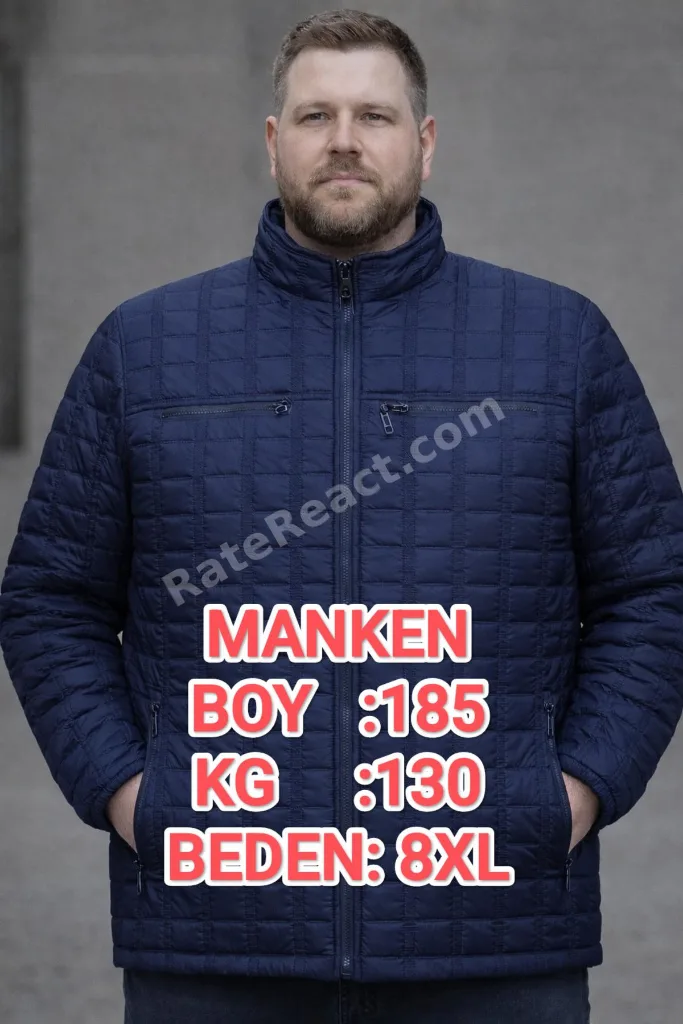 BÜYÜK BEDEN ERKEK KAPİTONE MONT,KABAN 4,5,6,7,8XL.