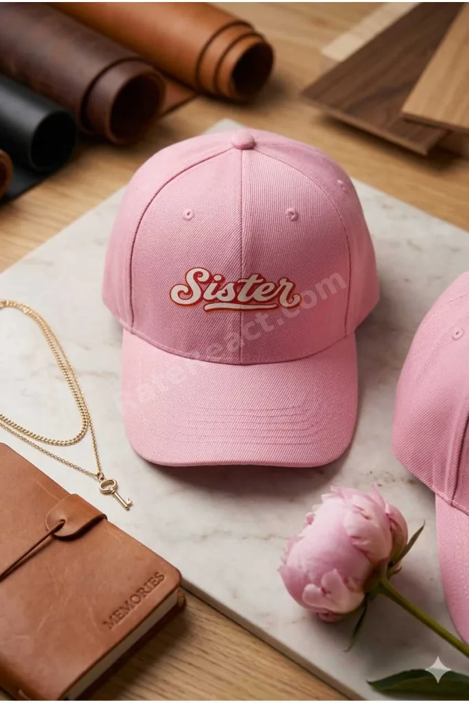 Unisex Beyaz Sister Yazılı Ayarlanabilir Beyzbol Şapkası