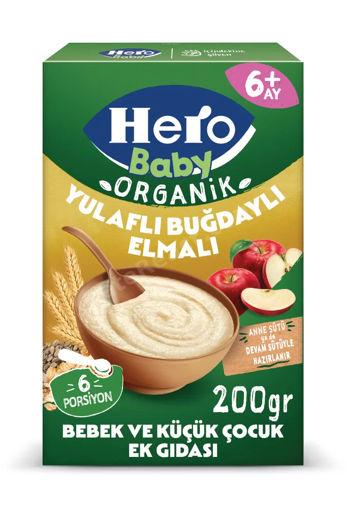 Organik Buğdaylı Yulaflı Elmalı 200g x6