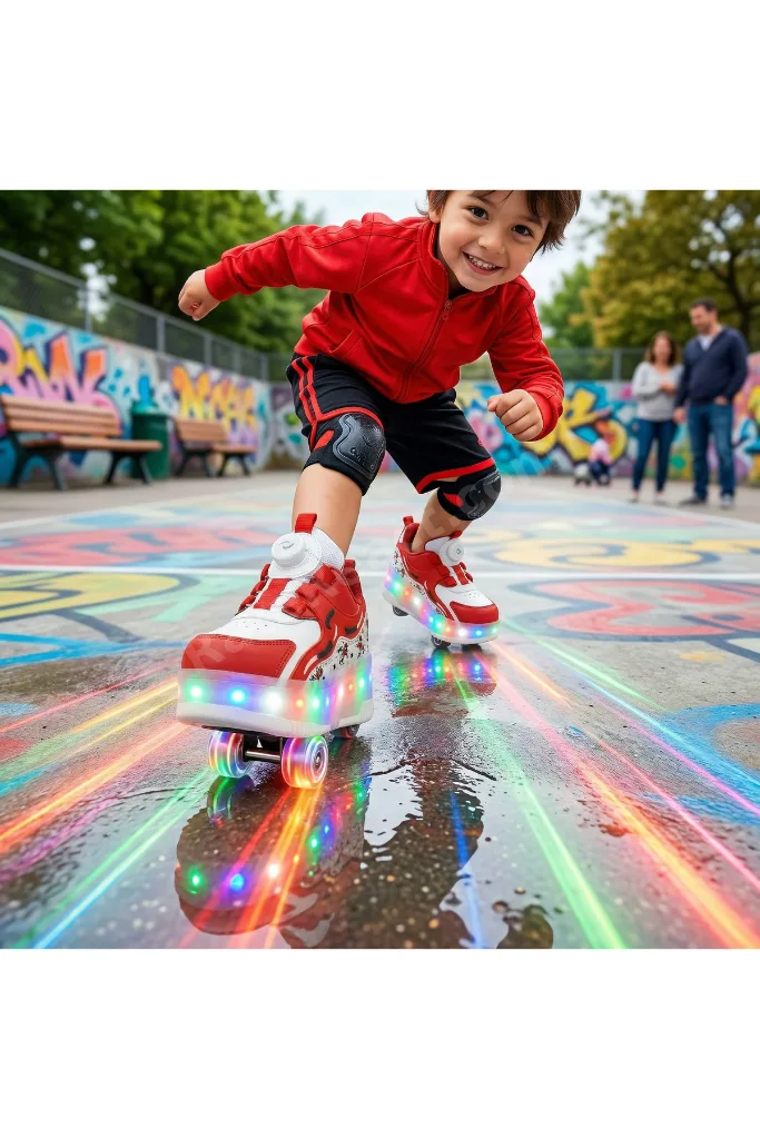 LED Işıklı Paten Ayakkabı Tekerlekli Çocuk Ayakkabısı Erkek Çocuk / Kız Çocuk Ayakkabısı
