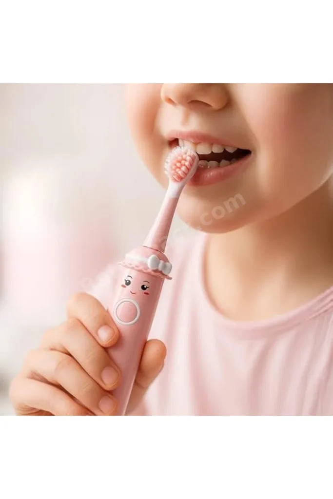 TTKTEKNOLOJİ Oral B2 Kids Care Şarj Edilebilir Diş Fırçası Pembe + 4 Adet Fırça Başlık TTKTEKNOLOJİ