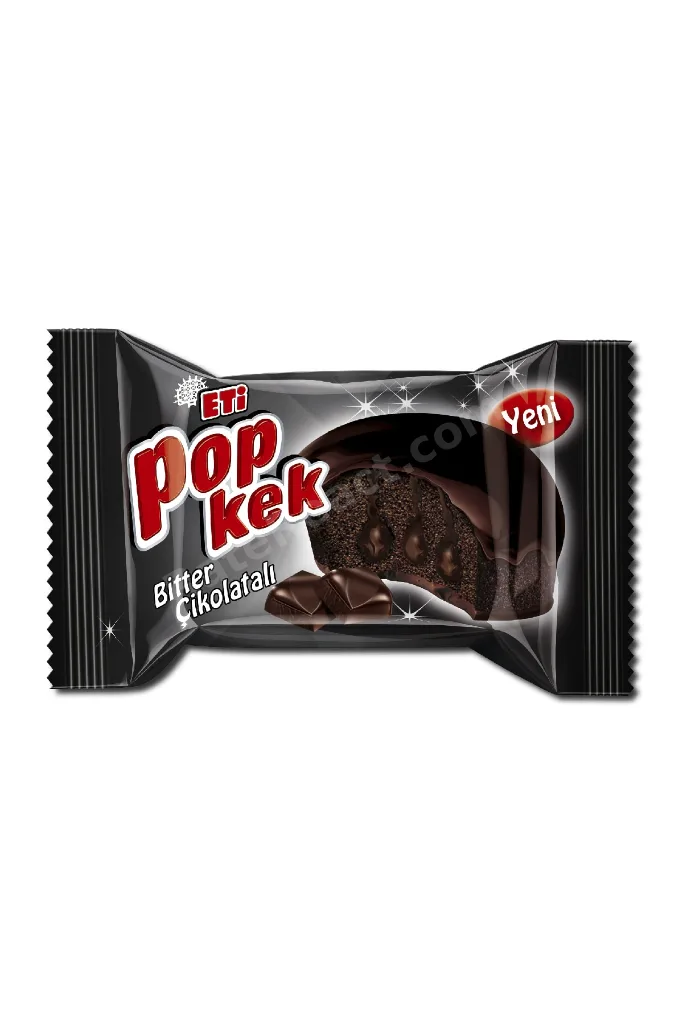 Popkek Bitter Çikolatalı Kek 55 g x 24 Adet