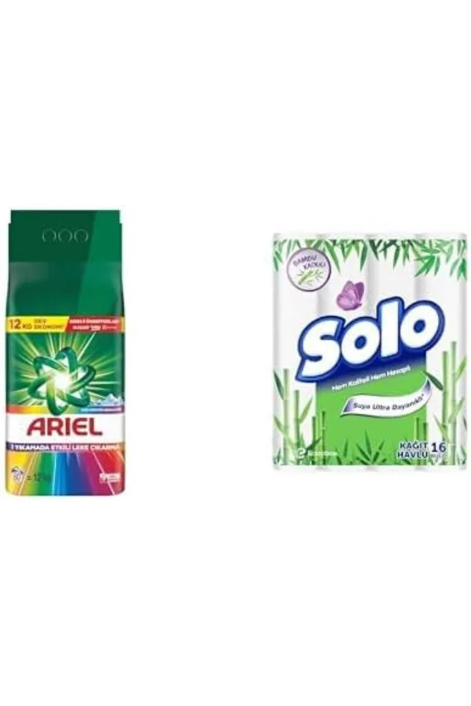 TTKTEKNOLOJİ Ariel Dağ Esintisi Renklilere Özel 12 kg Hızlı Çözünme x1 + SOLO 16'lı x1 TTKTEKNOLOJİ