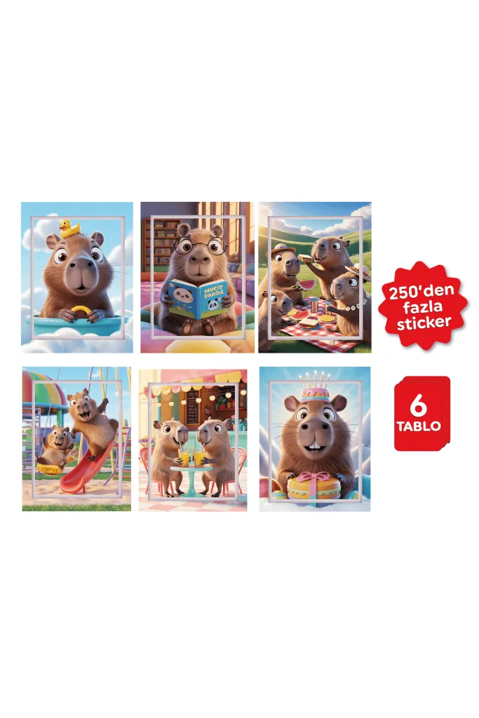 Sticker Puzzle - Kapibara, Çıkartmalı Yapboz Etkinlik Kitabı
