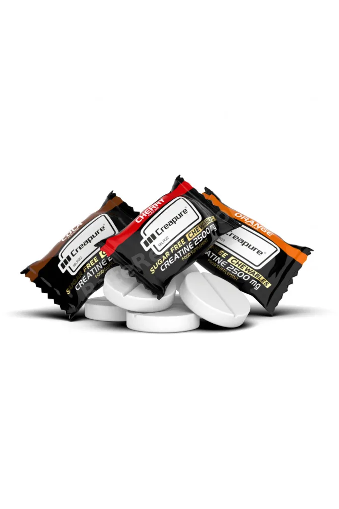 Black Line Creatine Creapure 2500mg 60 Chewable Tabs Zero Sugar