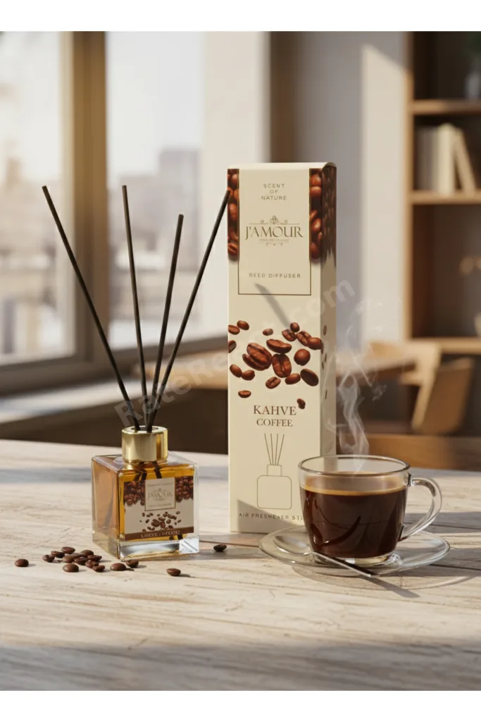 Kahve&Karamel Oda Kokusu 100 ml X2 Adet- Kalıcı,Uzun Süre Etkili Çubuklu Oda Kokusu