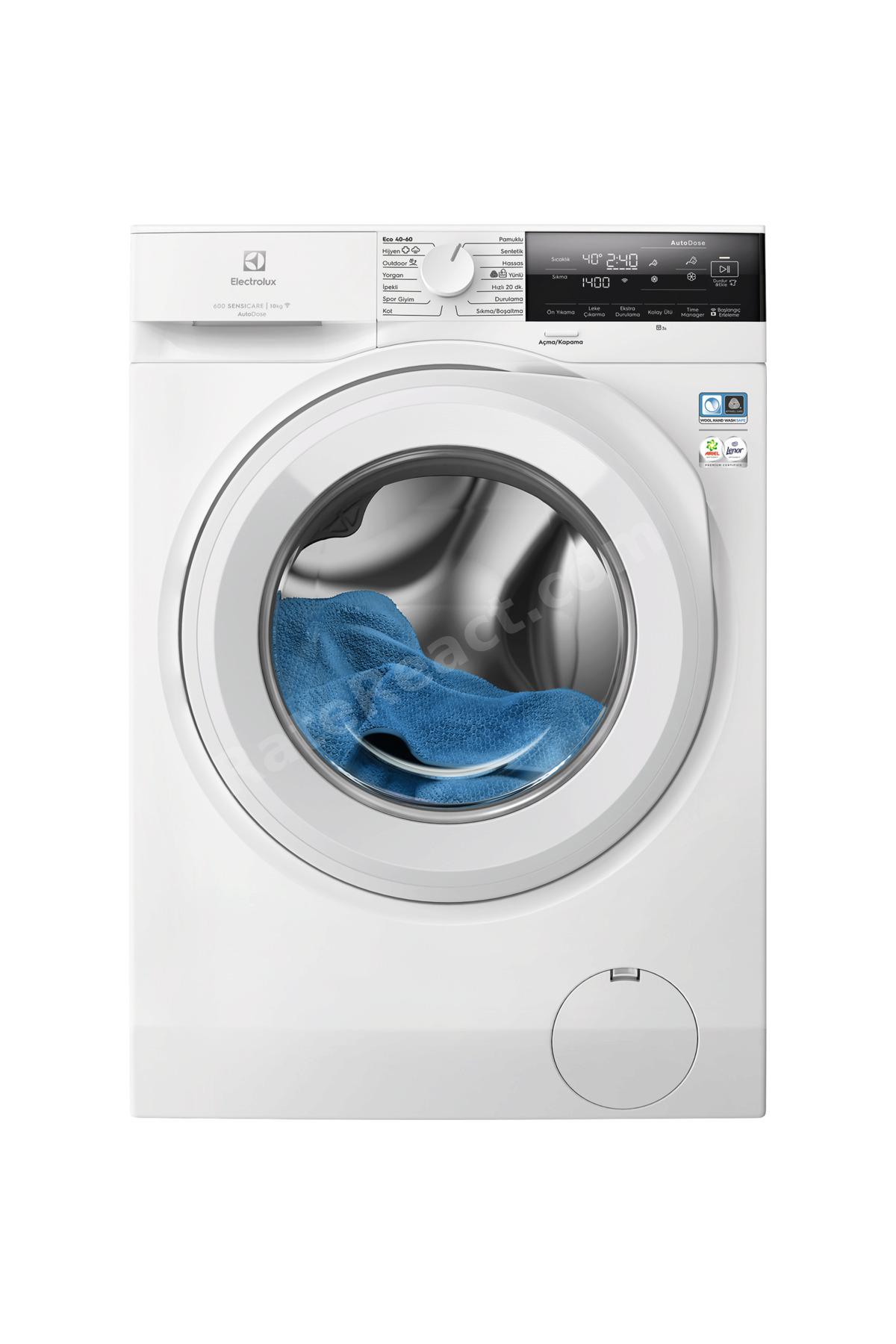 EW6F3411ACT 600 Serisi SensiCare 10 kg 1400 devir A sınıfı AutoDose Wi-Fi Çamaşır Makinesi