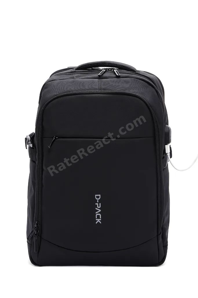 D-Pack Unisex Siyah Teknolojik Kumaş Sırt Çantası 23SBD30086F
