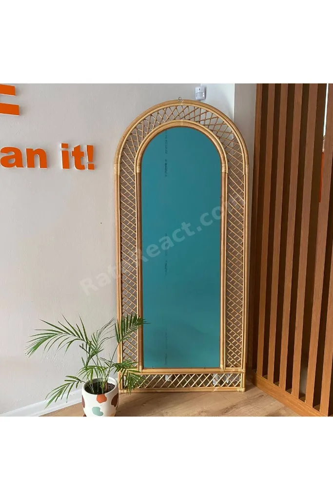 El Yapımı Bambu Ayna 90 X 185 Cm