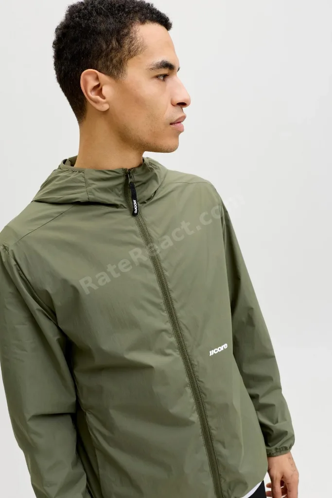 JCOCLUB Windbreaker Erkek Kapüşonlu Rüzgarlık Mont Hafif Yağmurluk