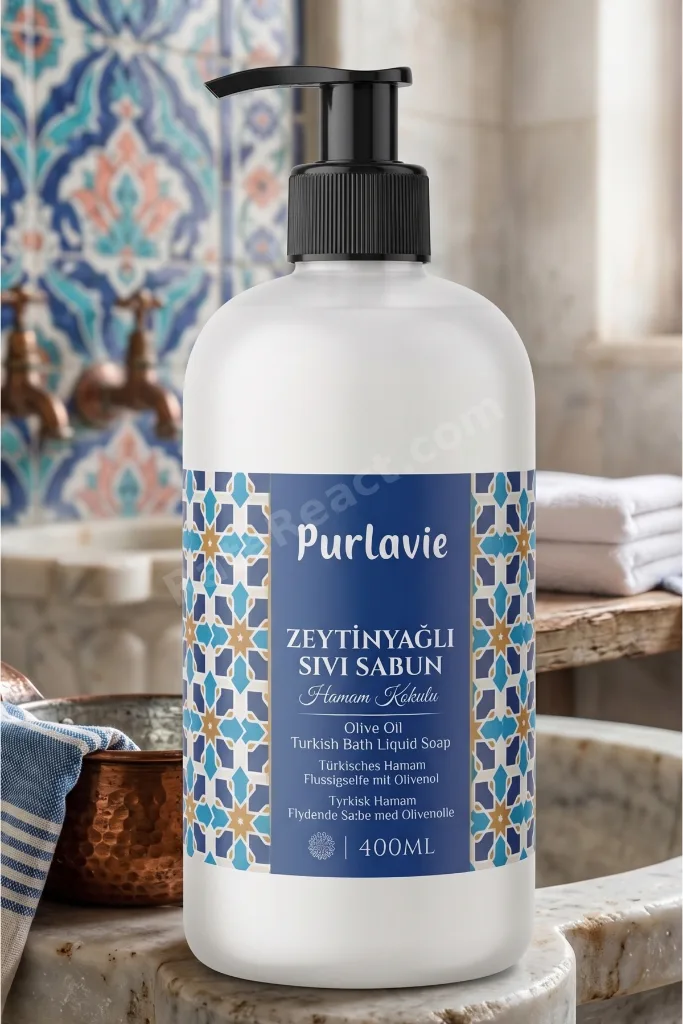 Doğal Zeytinyağlı Hamam Kokulu Sıvı Sabun 400 ML