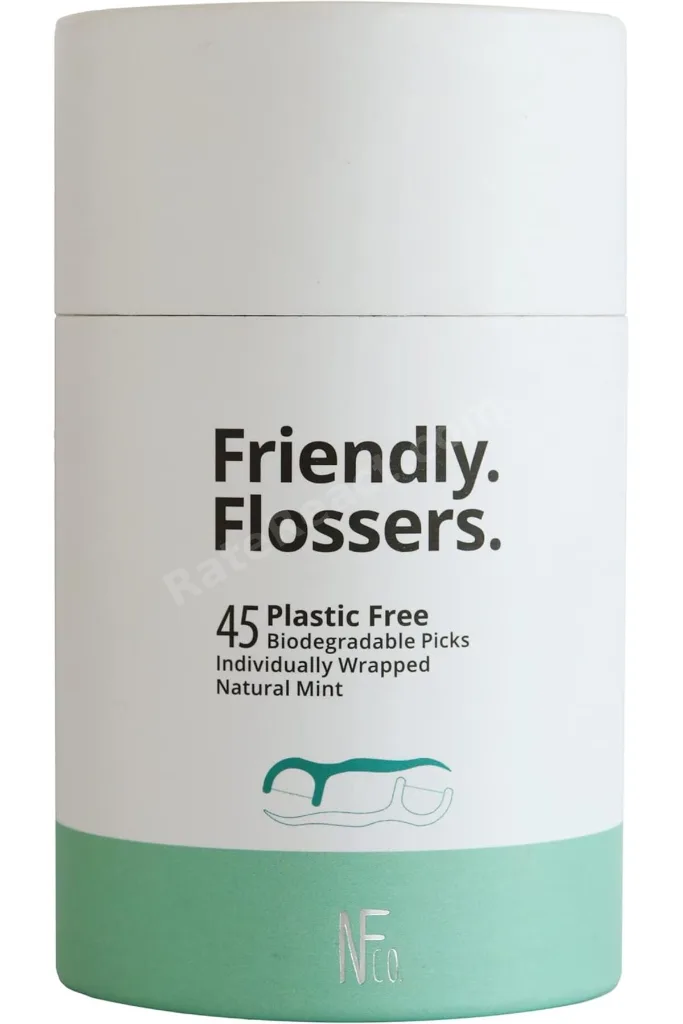 TTKTEKNOLOJİ The Natural Co. Friendly Flossers, kişiye özel sarılmış palet kürdanı, dişler arasında