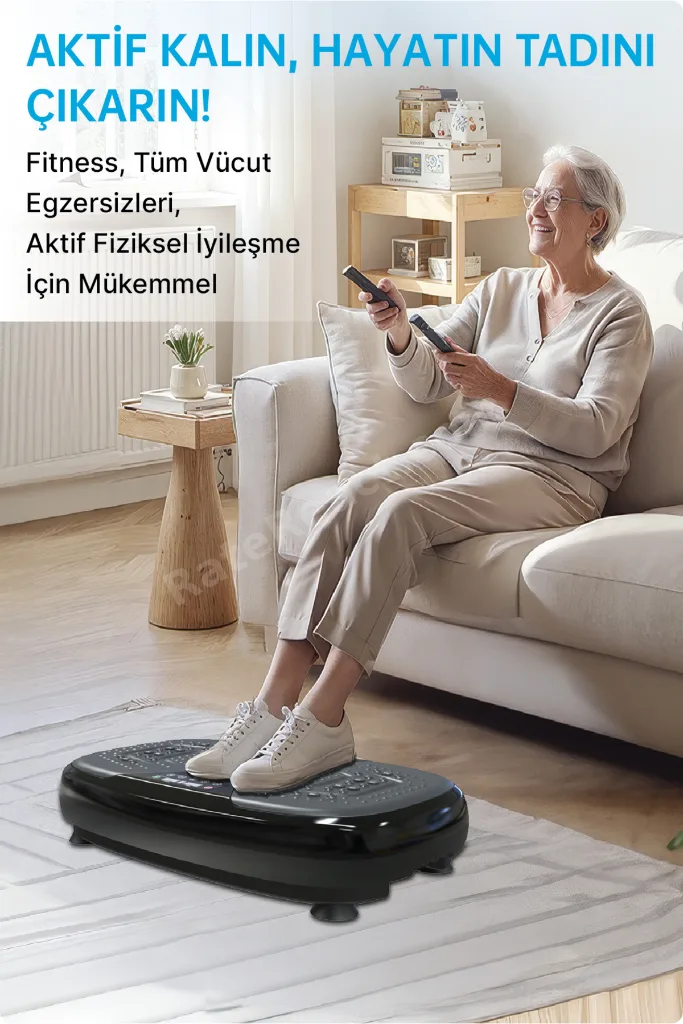 Fit Yüksek Titreşimli Programlı Egzersiz Aleti - Fit Eliptik Kondisyon Bisikleti Mix Paket