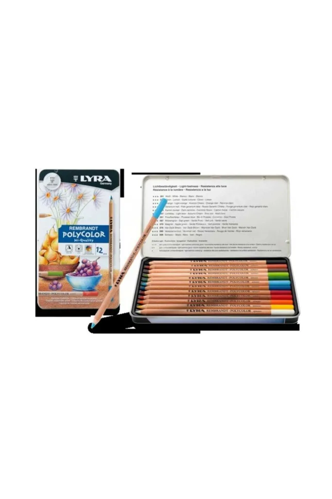 Rembrandt Polycolor 12'li Kuru Boya-1