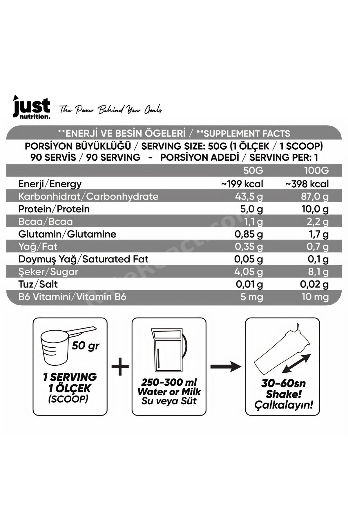 Mass Gainer Karbonhidrat Tozu 4500 Gr 90 Servis Çikolata + Shaker + Protein Kahve Hediyeli