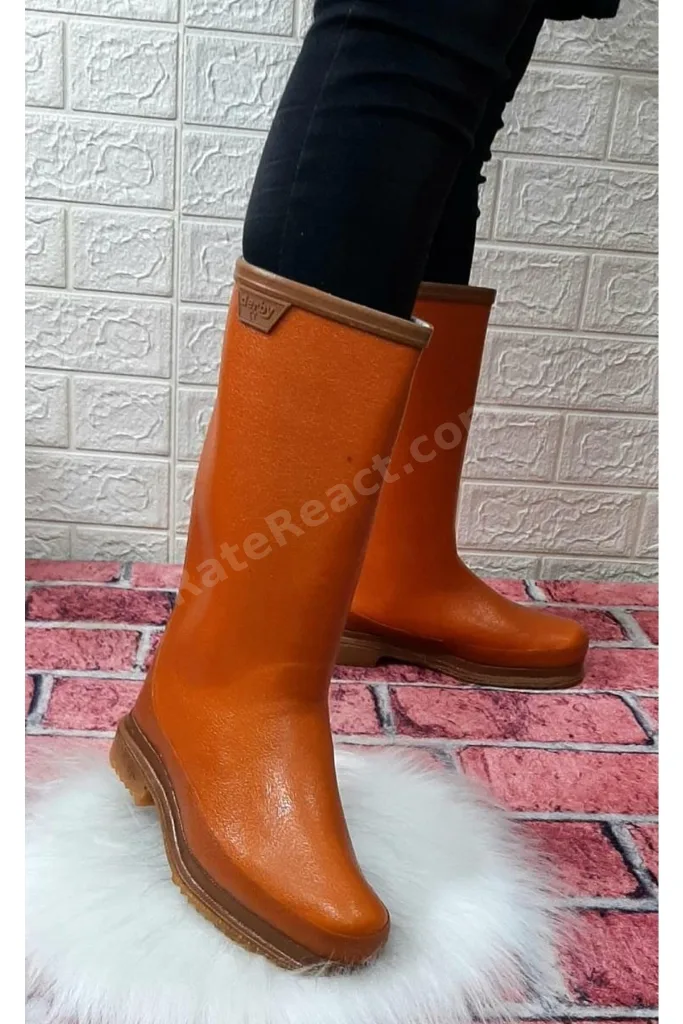 Safi Kauçuk Içi Miflonlu Kaymaz Krep Çizme Uzun 33cm