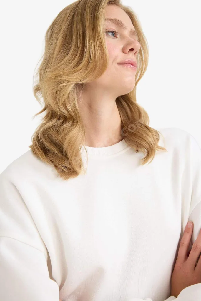 Oversıze Basıc Kalın Sweatshirt F9628AX25AU