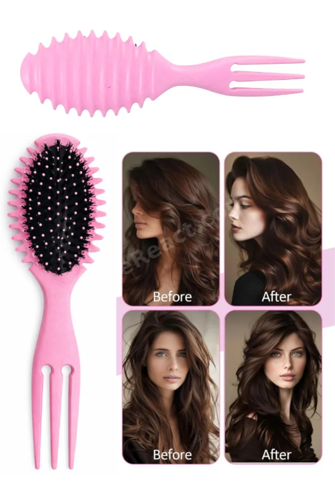 Kıvırcık Saç Tarağı Bukle Tarağı Saç Şekillendirme Seti Mucizevi Tarak Magical Curl Saç Fırçası