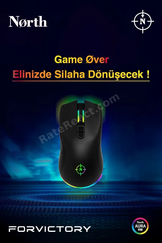 Game Over PRO WL 24.000 DPI 750 IPS 75G RGB Kablosuz FPS Gaming Oyuncu Mouse