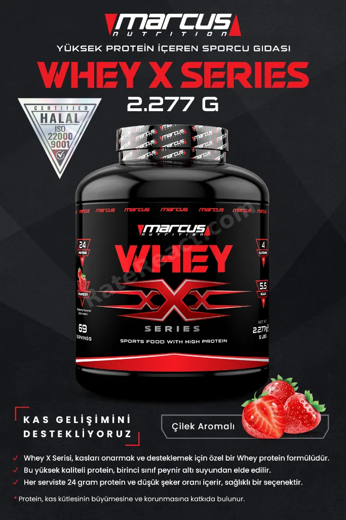 Marcus Whey Protein Tozu X Series 2.277 G (ÇİLEK AROMALI)